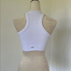 Alo White Racerback Sports Bra XS